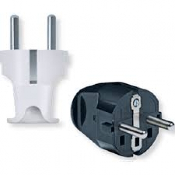 Double pole plug with earthing contact 16A 250V